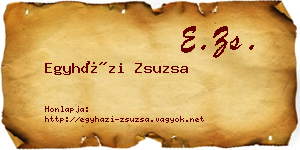 Egyházi Zsuzsa névjegykártya